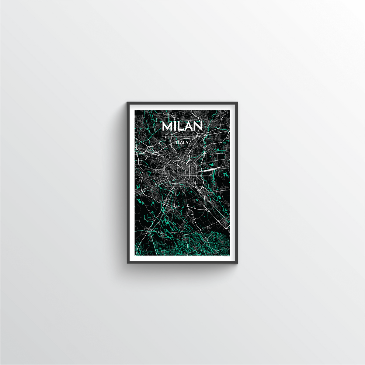 Milan Map Art Print
