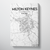 Milton Keynes City Map Canvas Wrap - Point Two Design - Black & White Print