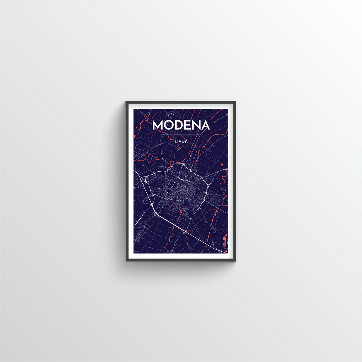 Modena Map Art Print