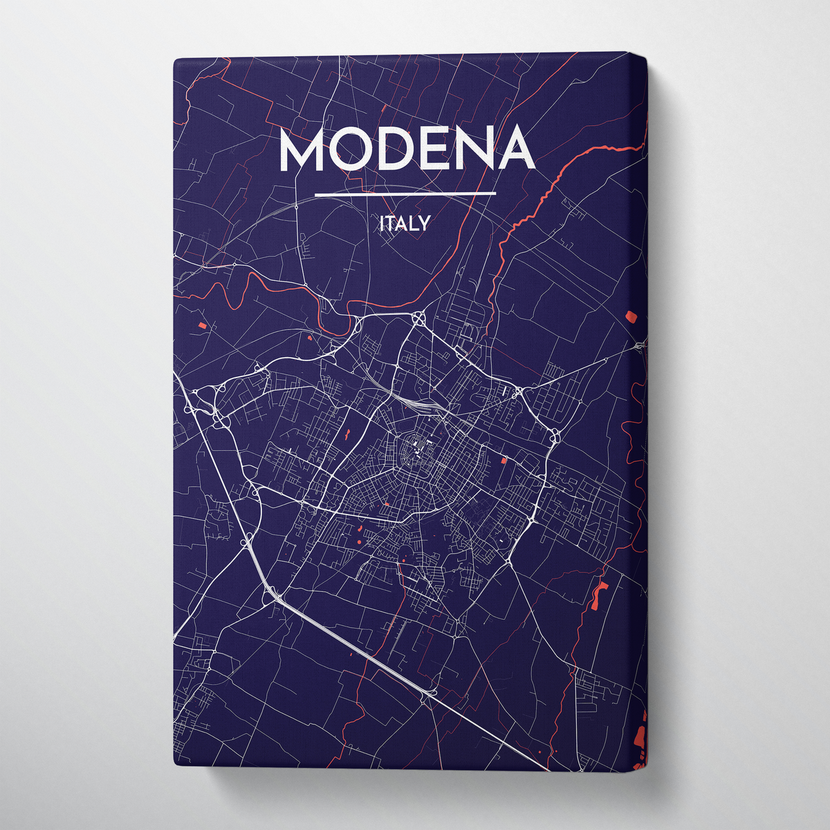 Modena City Map Canvas Wrap - Point Two Design