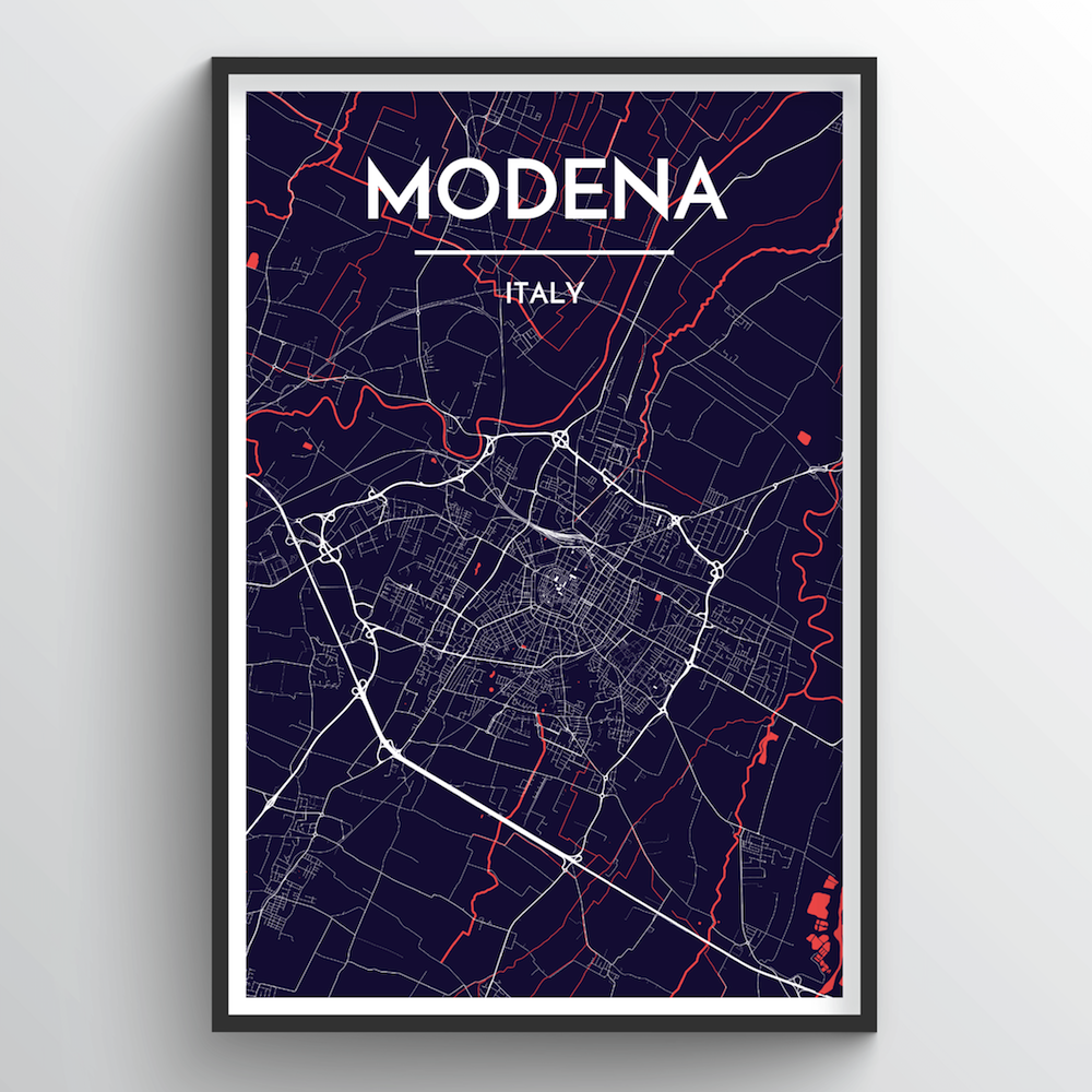 Modena City Map Art Print - Point Two Design