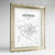 Framed Modena Map Art Print 24x36" Champagne frame Point Two Design Group