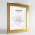 Framed Modena Map Art Print 24x36" Gold frame Point Two Design Group