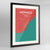 Framed Monaco Map Art Print 24x36" Contemporary Black frame Point Two Design Group