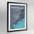 Framed Montpellier City Map Art Print - Point Two Design