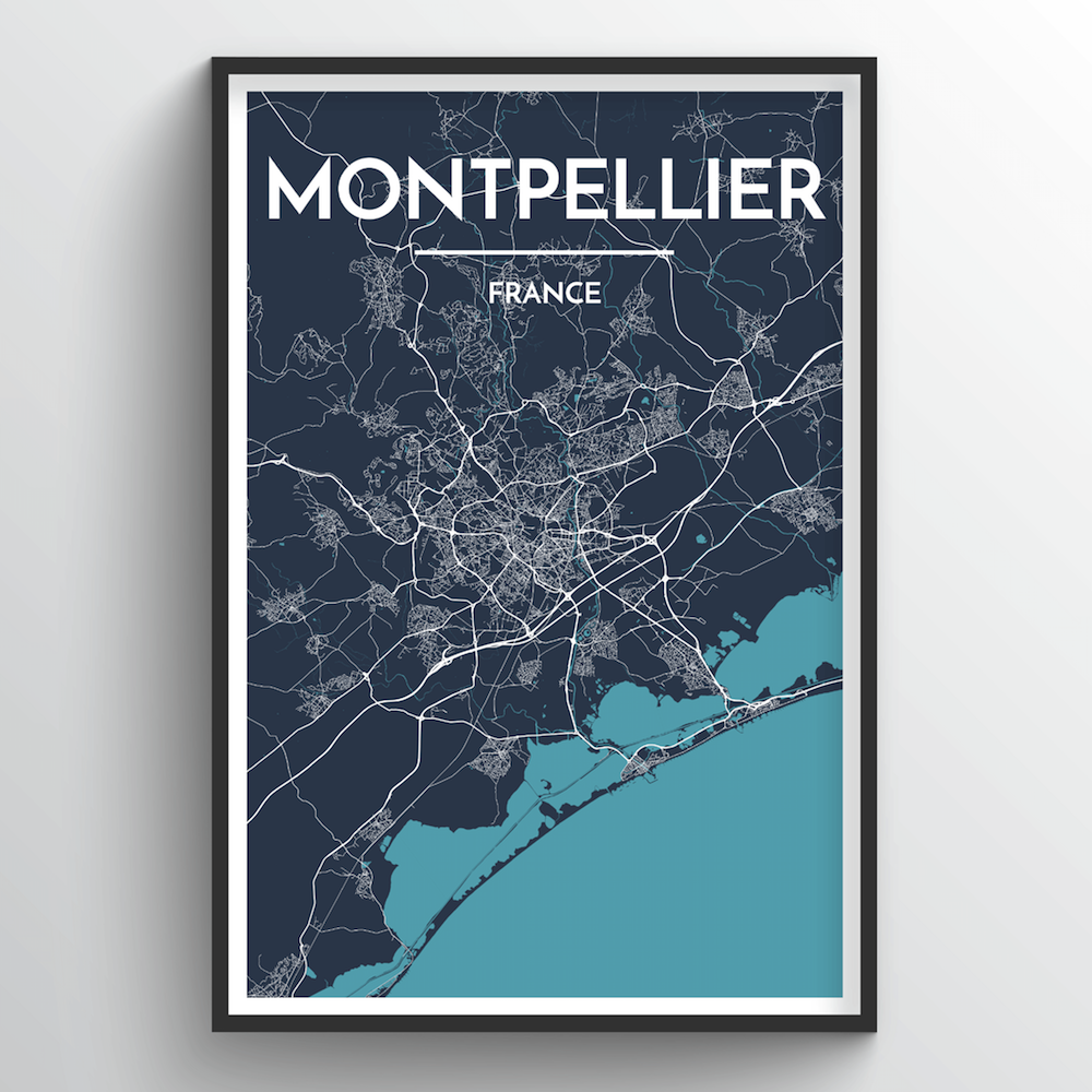 MontpellierMapArtPrint