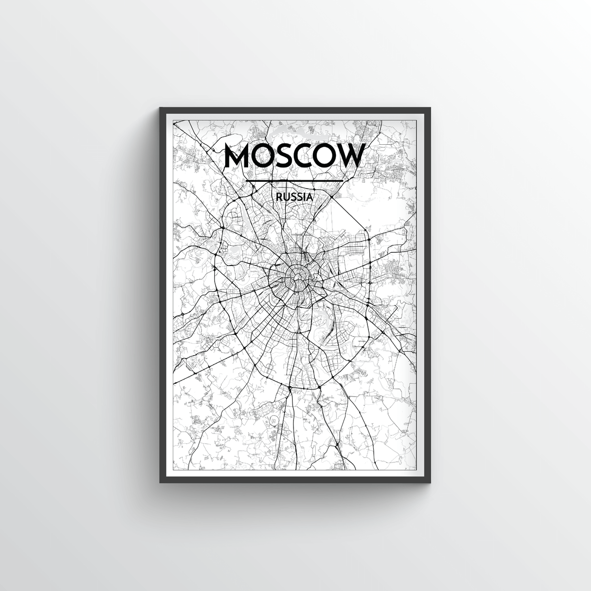Moscow City Map Art Print - Point Two Design