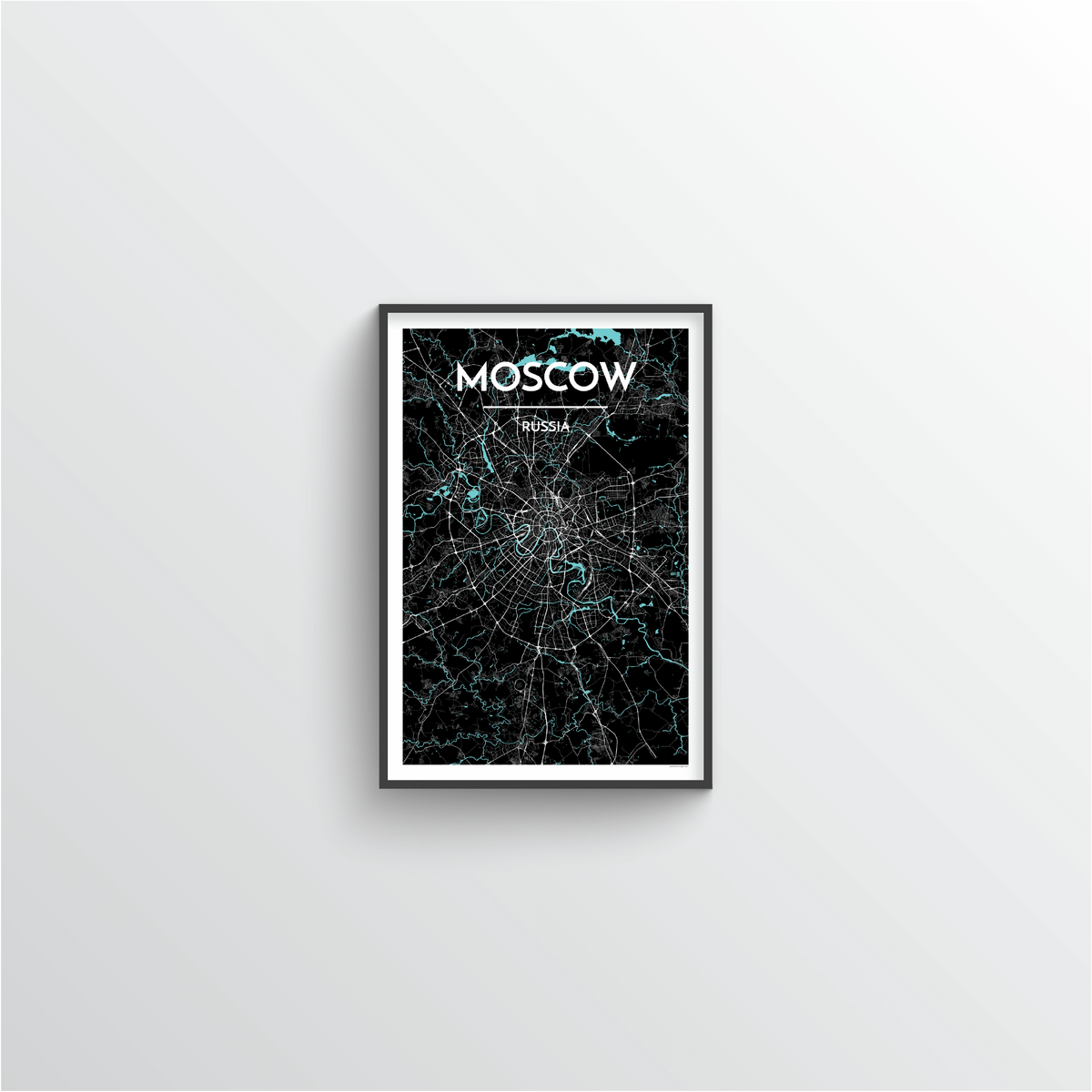 Moscow Map Art Print