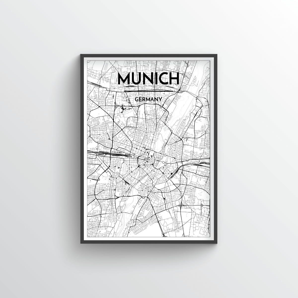 Munich City Map Art Print - Point Two Design