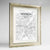 Framed Munich Map Art Print 24x36" Champagne frame Point Two Design Group