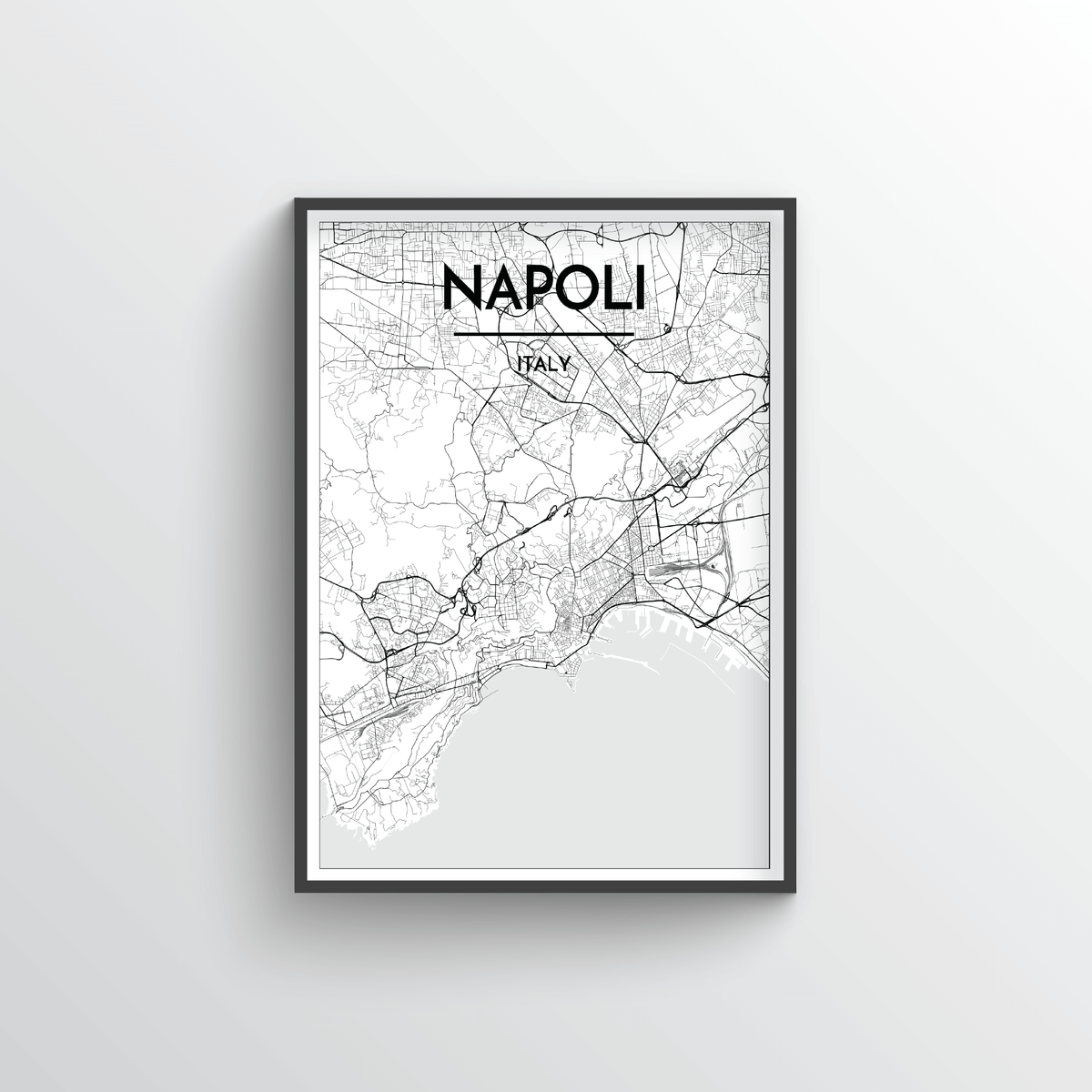 Napoli City Map Art Print - Point Two Design