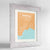 Framed Napoli Map Art Print 24x36" Western White frame Point Two Design Group