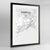 Framed Napoli Map Art Print 24x36" Contemporary Black frame Point Two Design Group