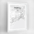 Napoli Map Art Print - Framed