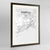 Framed Napoli Map Art Print 24x36" Contemporary Walnut frame Point Two Design Group