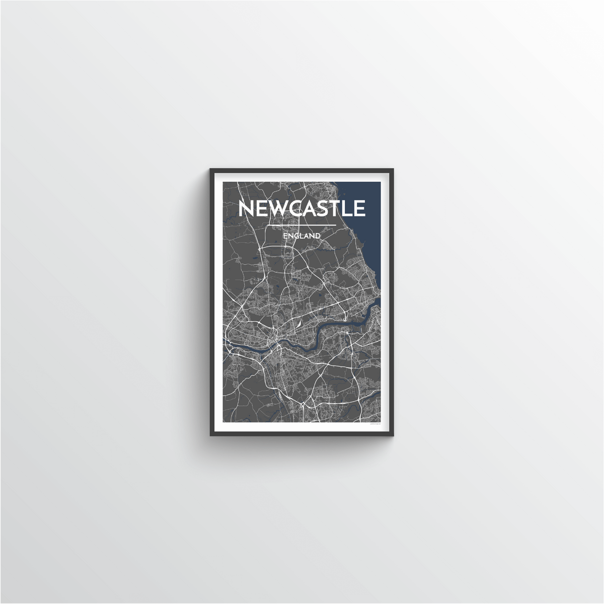 Newcastle Map Art Print