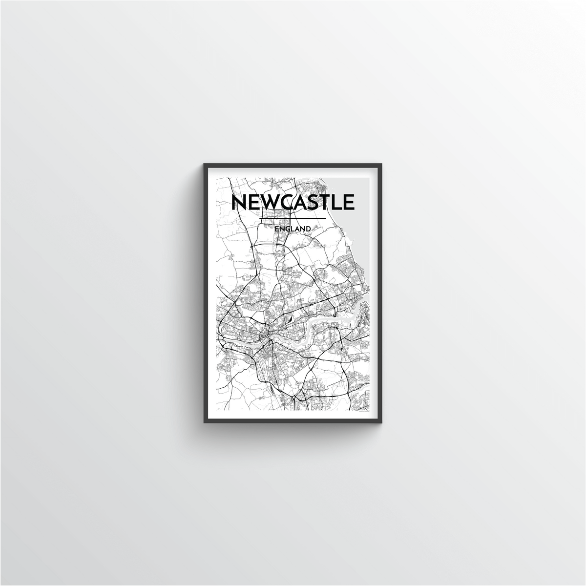Newcastle Map Art Print