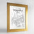 Framed Newcastle Map Art Print 24x36" Gold frame Point Two Design Group