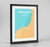Framed Newquay Map Art Print 24x36" Traditional Black frame Point Two Design Group
