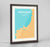 Framed Newquay Map Art Print 24x36" Traditional Walnut frame Point Two Design Group