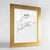 Framed Nice Map Art Print 24x36" Gold frame Point Two Design Group