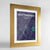 Framed Nottingham Map Art Print 24x36" Gold frame Point Two Design Group