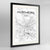 Framed Nuremburg Map Art Print 24x36" Contemporary Black frame Point Two Design Group