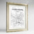 Framed Nuremburg Map Art Print 24x36" Champagne frame Point Two Design Group