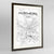 Framed Nuremburg Map Art Print 24x36" Contemporary Walnut frame Point Two Design Group