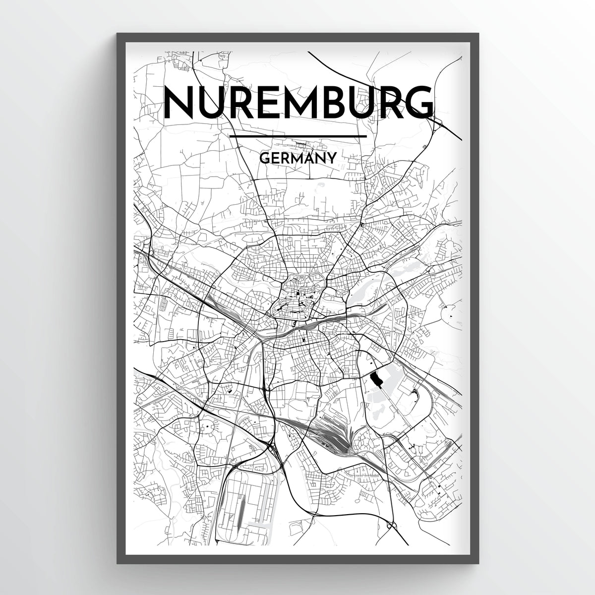 Nuremburg Map Art Print