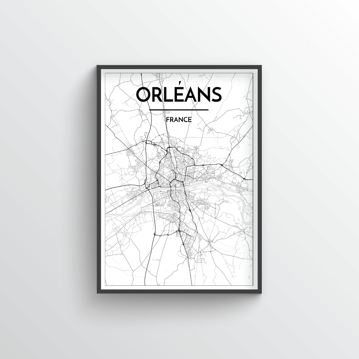 Orleans City Map Art Print - Point Two Design