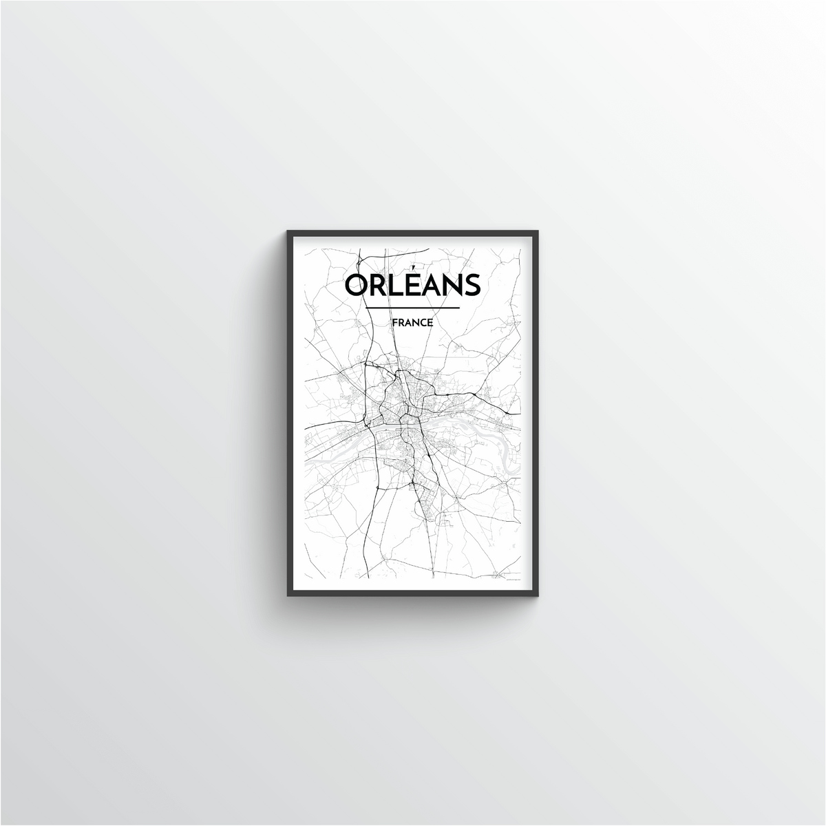 Orleans Map Art Print