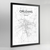 Orleans Map Art Print - Framed