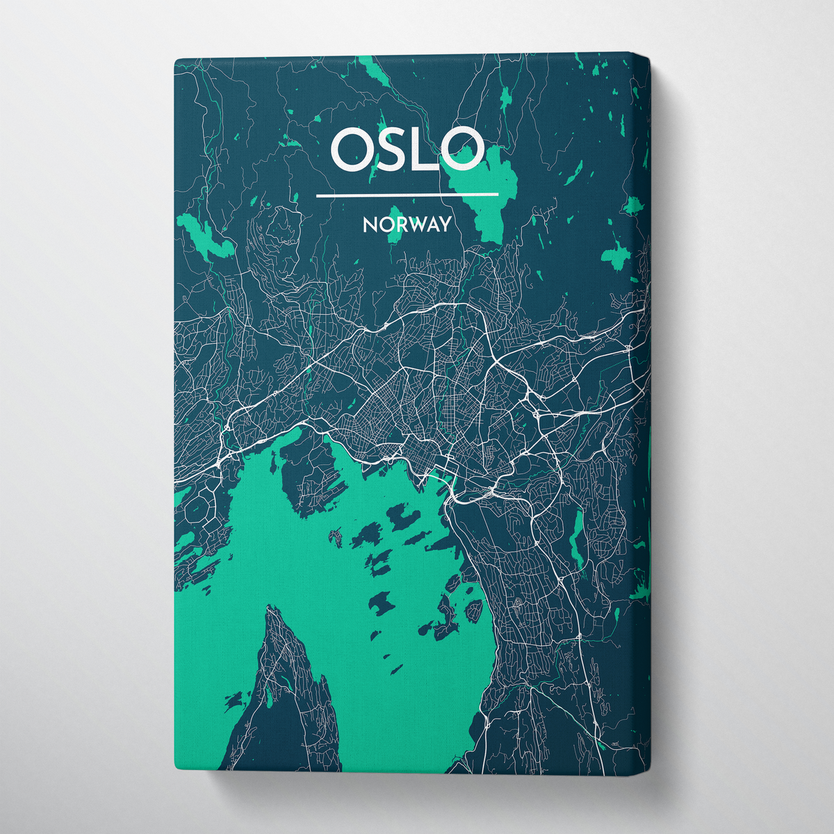 Oslo Map Art - Canvas Wrap - Point Two Design