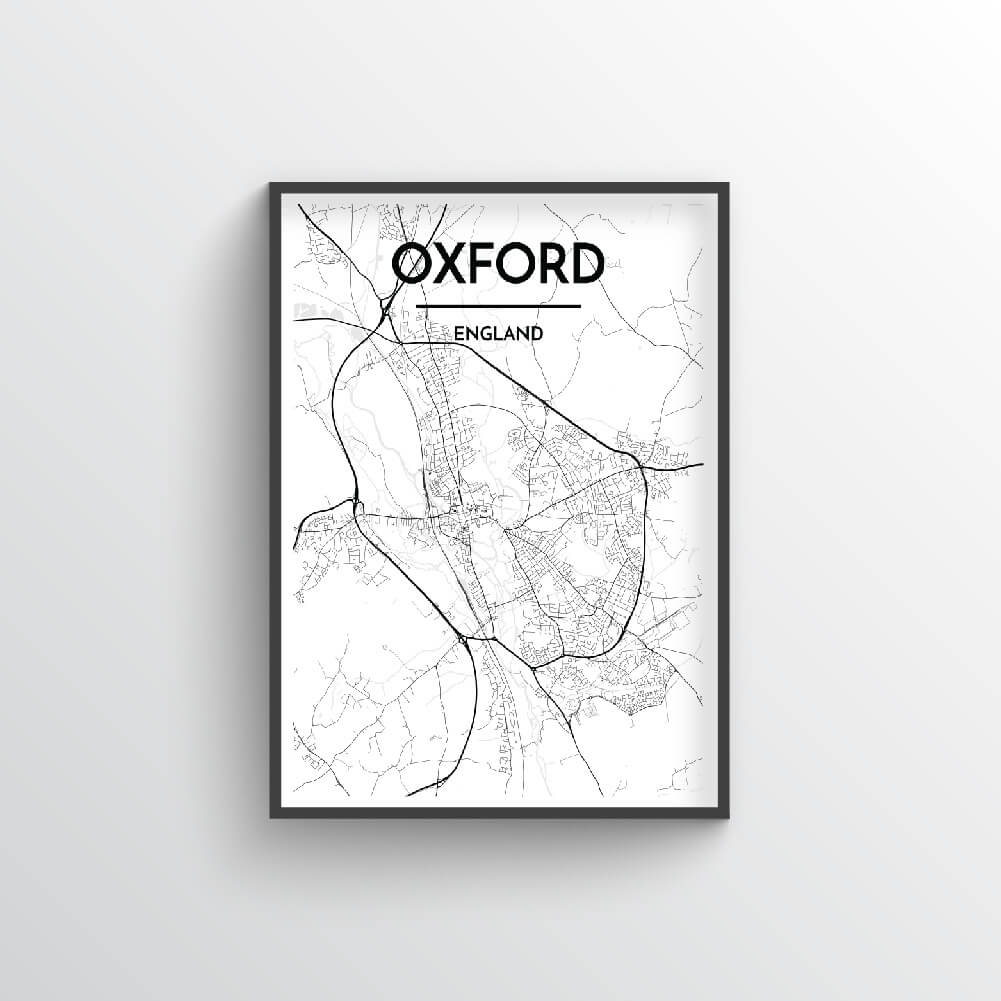 Oxford City Map Art Print - Point Two Design