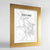 Framed Oxford Map Art Print 24x36" Gold frame Point Two Design Group