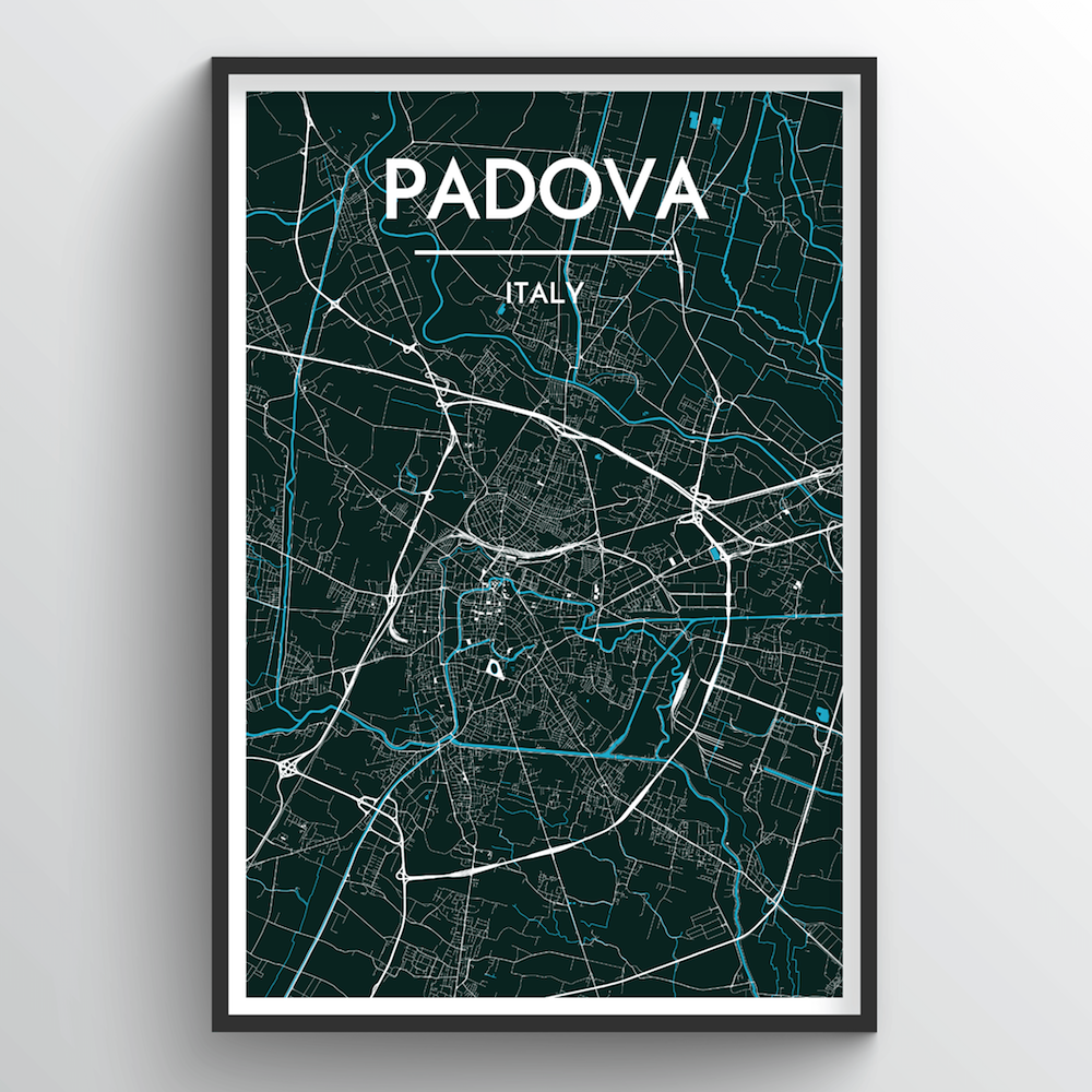 Padova City Map Art Print - Point Two Design