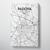 Padova City Map Canvas Wrap - Point Two Design - Black & White Print
