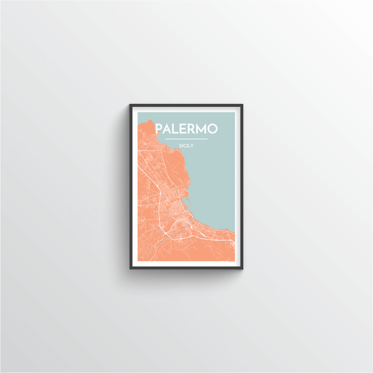 Palermo Map Art Print