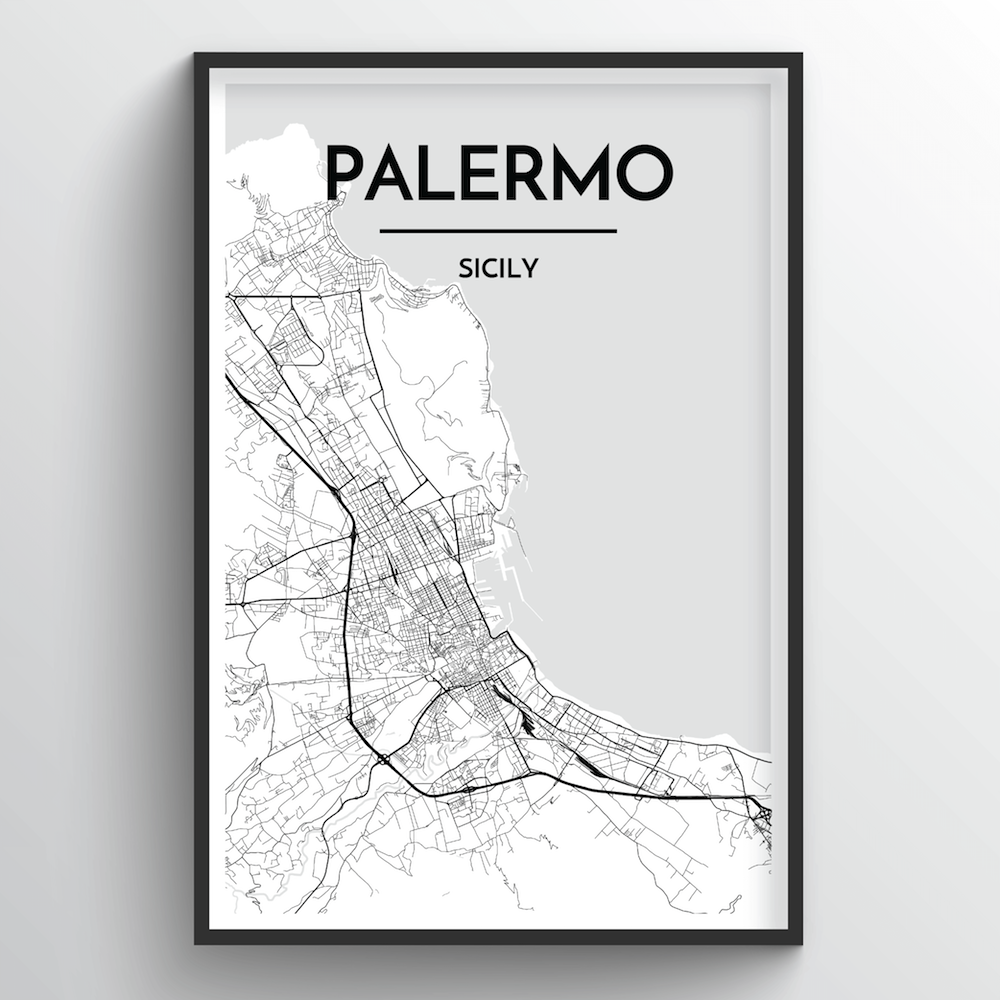 Palermo Map Art Print
