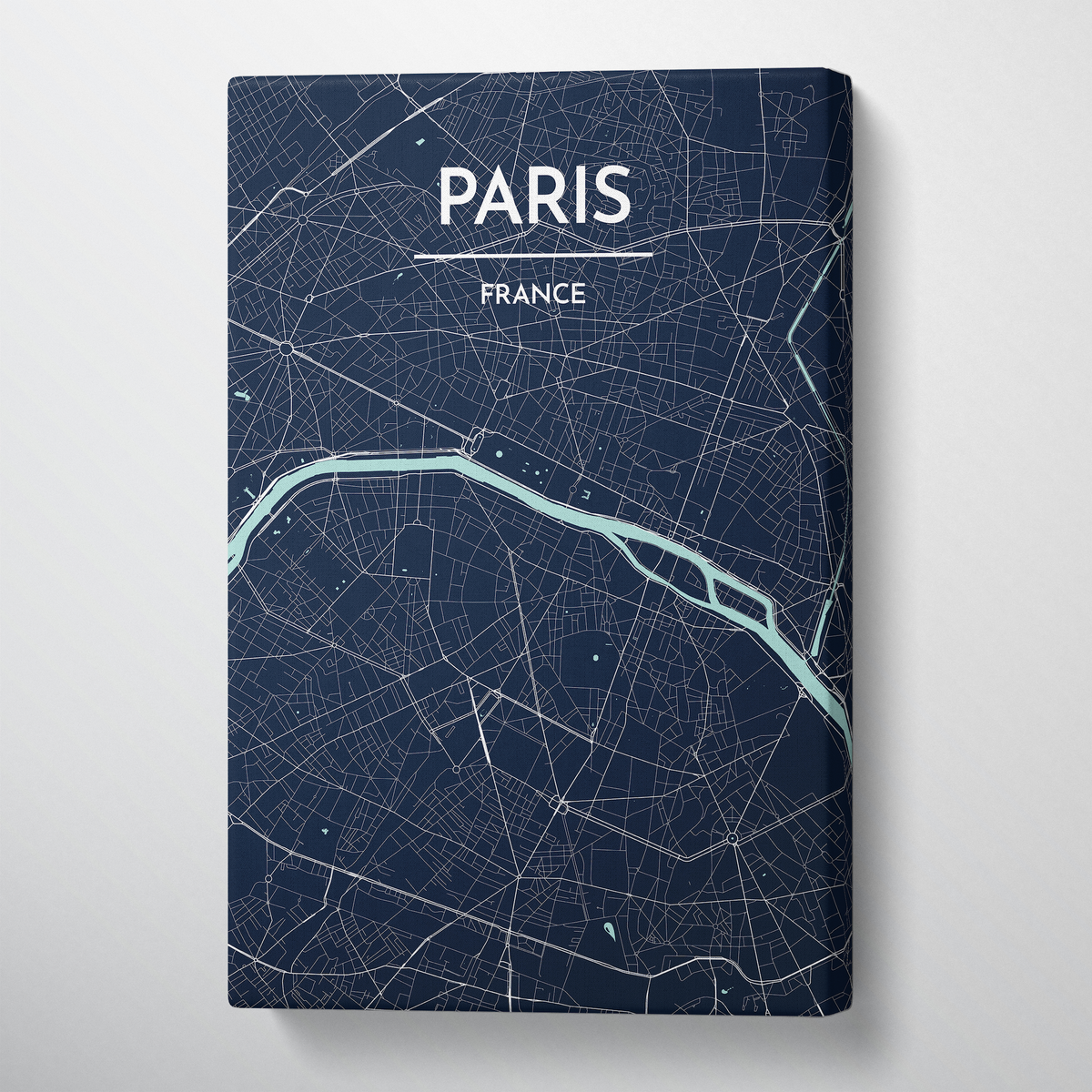 Paris City Map Canvas Wrap - Point Two Design