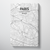 Paris City Map Canvas Wrap - Point Two Design - Black & White Print