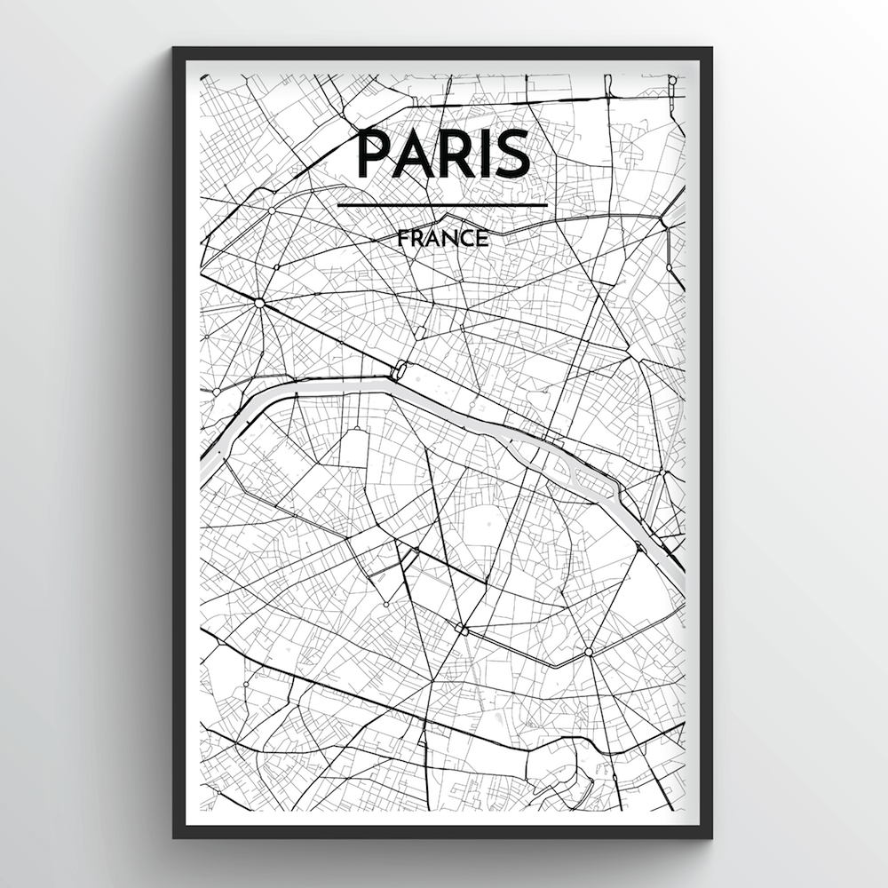 Paris Map Wall Art Print