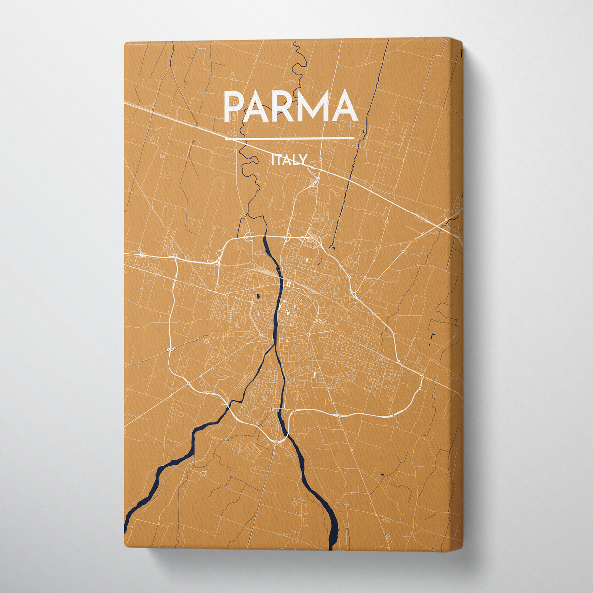 Parma City Map Canvas Wrap - Point Two Design