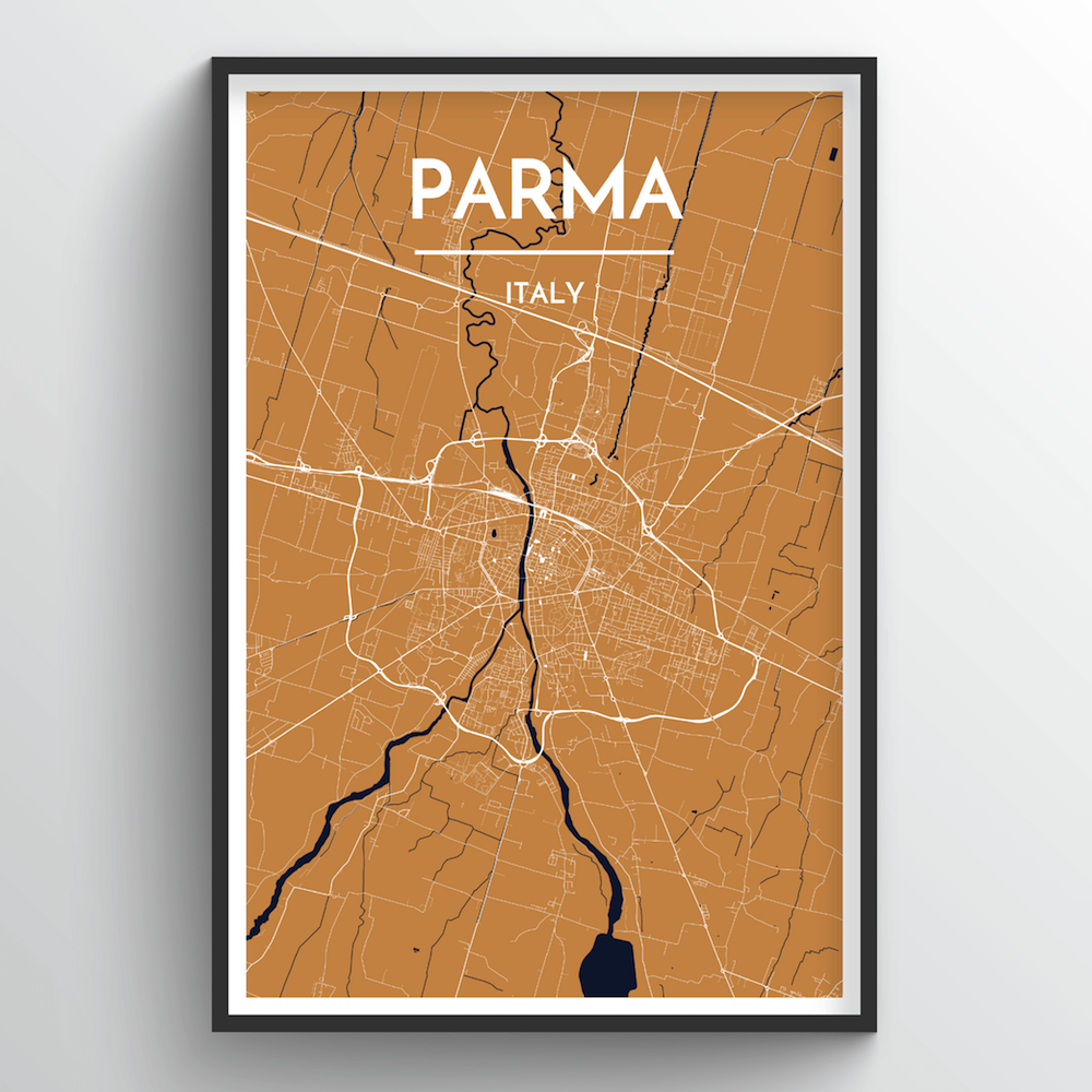 Parma City Map Art Print - Point Two Design