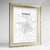 Framed Parma Map Art Print 24x36" Champagne frame Point Two Design Group