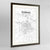 Framed Parma Map Art Print 24x36" Contemporary Walnut frame Point Two Design Group
