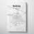 Parma City Map Canvas Wrap - Point Two Design - Black & White Print