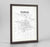 Framed Parma Map Art Print 24x36" Traditional Walnut frame Point Two Design Group