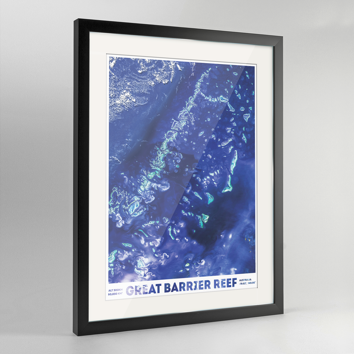 Great Barrier Reef Earth Photography Art Print - Framed